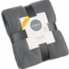 Simply Light Grey & Dark Grey Polar Fleece Throw 2pk -Home Accessories Store 395032 simply super soft throws 2pk light grey dark grey