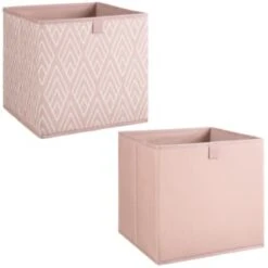 Lokken Printed Storage Cubes 2pk - Pink Diamond -Home Accessories Store 395838 2pk printed lokken storage cubes pink diamond 3