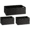 B&M Caen Set Of 3 Paper Rope Baskets - Black 2 B&M Caen Set Of 3 Paper Rope Baskets - Black -Home Accessories Store 395869 caen set of 3 paper rope baskets black 2