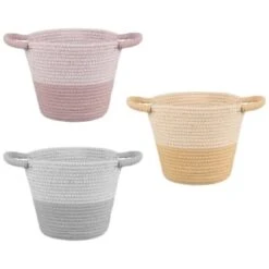 B&M Two Tone Rope Basket - Natural -Home Accessories Store 395885 395886 395887 two tone rope basket group