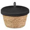 B&M Kendall Basket With Lid - Black 2 B&M Kendall Basket With Lid - Black -Home Accessories Store 395974 kendall basket with lid black 2