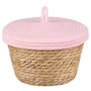 B&M Kendall Basket With Lid - Pink 3 B&M Kendall Basket With Lid - Pink