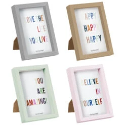 B&M Colourblock Frame 4 X 6" - Silver -Home Accessories Store 396247 396248 396249 396250 basic colourblock frame 4x6 group 2