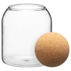 B&M Small Glass Jar With Cork Lid 7 B&M Small Glass Jar With Cork Lid -Home Accessories Store 396483 small glass jar with cork lid 2