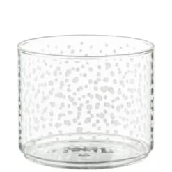 B&M Printed Glass Stackable Storage Jars 3pc - White -Home Accessories Store 396484 3pk printed glass stackable storage jars white 5