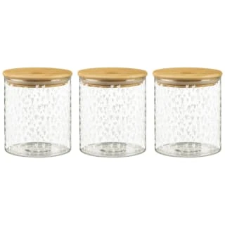 B&M Printed Glass Bamboo Storage Jars 3pc 6 B&M Printed Glass Bamboo Storage Jars 3pc - Image 4