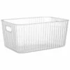 Ribbed Clear Storage Tub - Large -Home Accessories Store 396950 ribbed clear storage box large