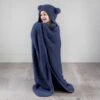 Simply Kids Hooded Sherpa Blanket - Navy 2 Simply Kids Hooded Sherpa Blanket - Navy -Home Accessories Store 400216 simply kids hooded sherpa blanket navy